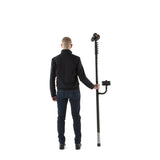 Carbon fibre monopod for property and sports photography and video with smartphone mount and wireless camera