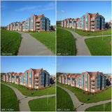 Four images comparing the heights possible at 20ft / 30ft / 40ft or 6m / 9m / 12m by Vantage Point Products