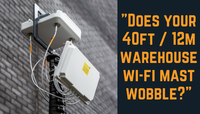 Can you trust our 12m 40ft warehouse Wi-Fi site survey mast tripods?