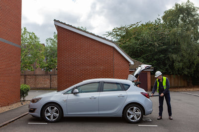 Roof and solar camera inspection pole that firs easily into a car, by Vantage Point Products